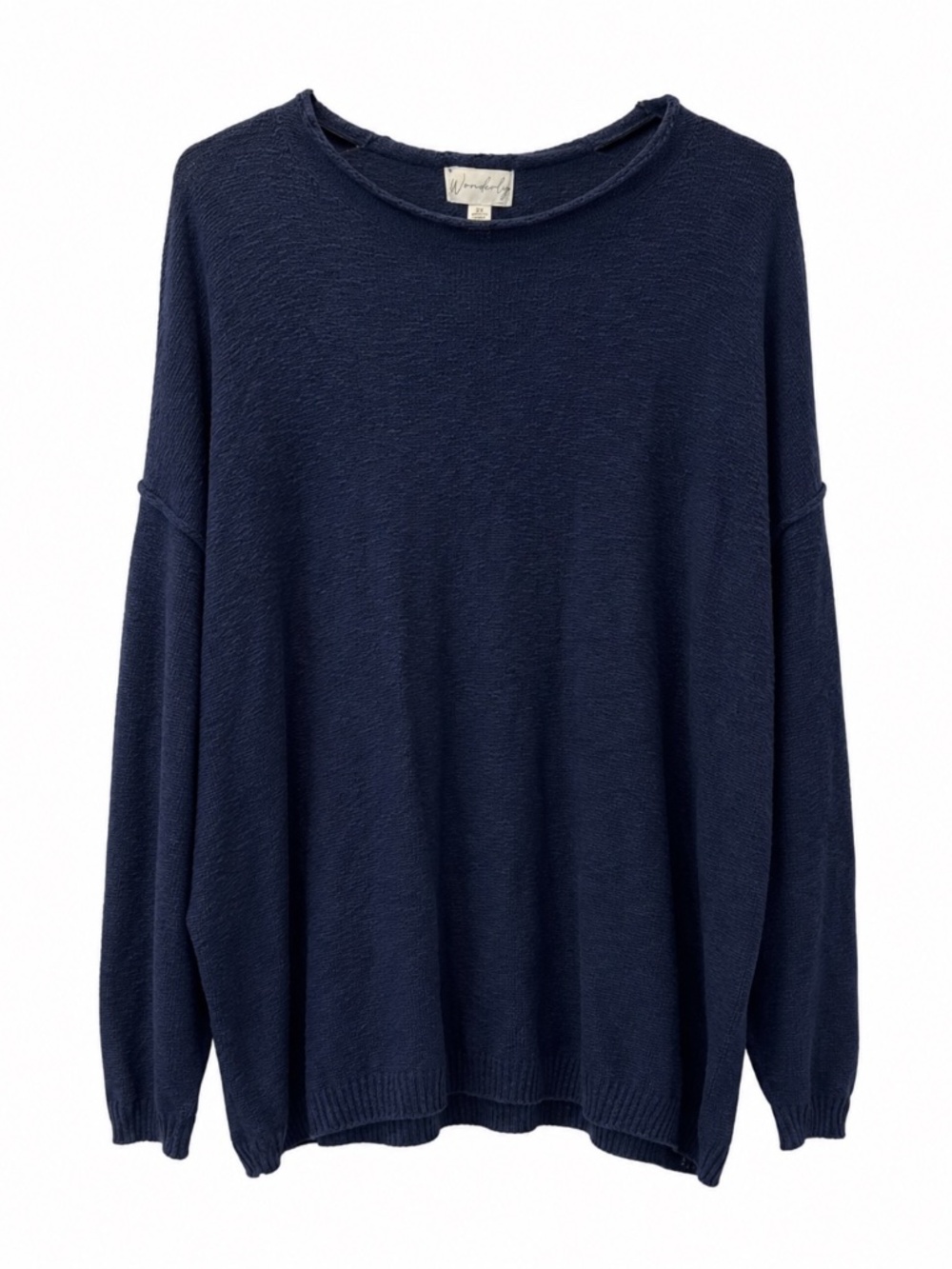 Wonderly Women's 2X Oversized Lightweight Knit Sweater Plus Size